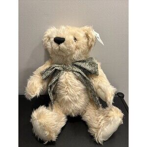 HAUS OF CLAUS BEAR TALL TEDDY BEAR Tan Vintage Tags Stuffed Animal Plush